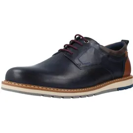 PIKOLINOS Herren Schnürschuh Leder Halbschuh sportlich elegant Berna M8J-4183, Größe:41 EU, Farbe:Blau - Blau - 41