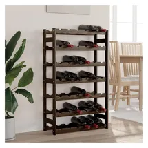 vidaXL Weinregal 62,5 x 25 x 102 cm Schwarz