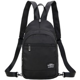 Anti-Diebstahl-Rucksack-Frauen-Mini-Rucksack-Schullicht-wasserdichter vertraglicher beiläufiger Reise-kleiner Mens-Bookbag - Schwarz