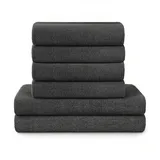 Blumtal Badetuch 70 x 140 cm grau 4 St.