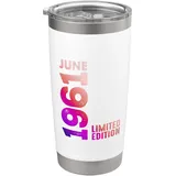 Juni 1961 Jahr 1961 Retro 1961 Vintage Limited Edition 1961 Doppelwandiger Edelstahl-Thermobecher