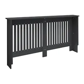 ML-Design ecd Germany Heizkörperverkleidung Landhausstil 152x19x82cm Anthrazit, mdf lackiert, für Wohnzimmer Heizungsverkleidung Heizkörperabdeckung -