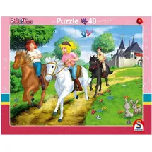 Schmidt Spiele GmbH 2er Set Rahmenpuzzle Bibi und Tina 24 Teile 1