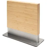 Coninx Messerblock Magnetisch Doppelseitig | Messerhalter Magnetisch ohne Messer | Küchenmesser Knife Holder mit Starkem Magnet | Messerständer Magnetisch Messerbrett Beidseitig Rutschfest | Bambus