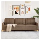 vidaXL 3-Sitzer-Sofa Braun 210 cm Stoff