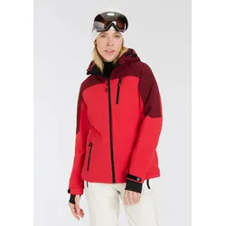 Skijacke KILLTEC "KSW 435 WMN SKI JCKT", Damen, Gr. 46, rot (modern rot), Obermaterial: 100% Polyester, sportlich, Jacken, Wasserabweisend & Winddicht & Atmungsaktiv