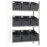 Schrägbodenregal Anbauregal Schulte MULTIplus150 verzinkt 200x100x60 cm 3 Böden