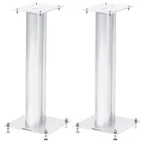 NORSTONE Lautsprecherständer Stylum, stabil aus Metall, bis 50kg belastbar, Paarpreis (Stylum 2 (60cm), Weiß (matt))