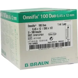 B. Braun Insulinspritzen Omnifix Duo 100 100 St.