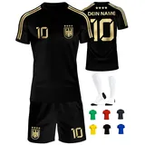 Deutschland Trikot Kinder Herren Damen WM 2026 Fussball Geschenke Jungen Coole Sachen für Jungs Fußball Trainingsanzug Tshirt EM Shirt geschenk junge 10 jahre Fußballtrikot Mädchen Set IIIII20Fo7IIIII - 134