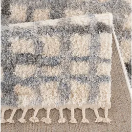 Sanat Hochflor-Teppich SANAT "Versay 1504", beige (creme), B:80cm H:45mm L:150cm, Kunstfaser, Teppiche, Wohnzimmer, Langflor, Shaggy Teppich