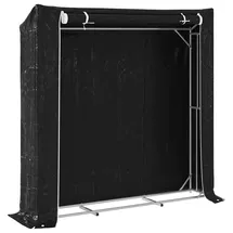 vidaXL Brennholzregal Stahl 200 x 40 x 200 cm Schwarz