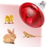 SKIKHN 250W Infrarotlampe Wärmelampe, Rotlichtlampe Wärmelampe, E27 Infrarot Heizlampe, Reptilien Terrarium Lampe, E27 Wärmelampe Terrarium für Hühnerfarmen, Schwein, Hund, Hühner