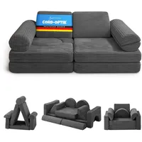BestLivings Kindersofa modulares Spielsofa 11-teilig Schaumstoff grau