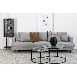VCM Sofa Stoff 3-Sitzer Grau