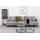 VCM Sofa Stoff 3-Sitzer Grau