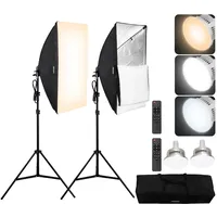 Vevor Fotostudio Softbox Set 50x70cm 45W 3000–6500K LED-Birnen für