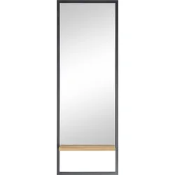 Wandspiegel MCA FURNITURE "Yorkshire", schwarz, B:44cm H:125cm T:12cm, Metall, Furnier, Spiegel