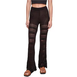 URBAN CLASSICS Flared Crochet Knit Leggings Urban Schwarz XL