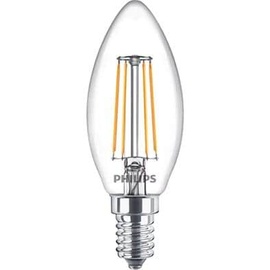 Philips LED-Lampe Classic Candle 4,3W/827 (40W) Clear 3-pack E14