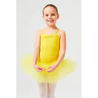 tanzmuster Tüllkleid Ballett Tutu Kim mit Glitzersteinen Ballettkleid für Mädchen gelb 152/158