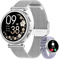 Smartwatch Damen 1,27" HD Touchscreen, Telefonfunktion, 120+ Sportmodi, IP68, Menstruationszyklus, SpO2, Herzfrequenz, Schrittzähler, Fitness Tracker