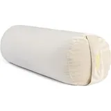 MindBaas - Yoga Bolster - Samt - Crème - Yogakissen - Meditationsrolle weiß NO SIZE