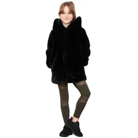URBAN CLASSICS Hooded Teddy Coat Schwarz 146/152