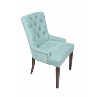 JVmoebel Stuhl, Klassischer Chesterfield Blau Stuhl Sessel Polster Textil Lehnstuhl Stühle Stoff blau