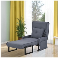 Odikalo Schlafsofa 3-in-1 Schlafsessel Indoor-Liegen Chaiselongue Leisure Recliner grau