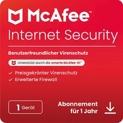 McAfee Internet Security | Jahreslizenz | Sicherheit für 1 Gerät