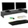 CARO-Möbel Monitorständer Zoom für 2 Monitore 100 x 15 x 27 cm Grau