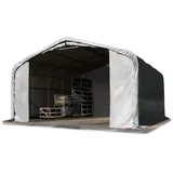 TOOLPORT Lagerzelt 7x7 m Zelthalle, PVC-Plane, grau