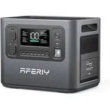 AFERIY 2400W Tragbare Powerstation, 2048Wh LiFePO4 Batterie, 1,5 Stunde Schnellladung, 13 Anschlüsse, Sinuswellen 230V, USV, APP, Mobile Stromversorgung für Outdoors Camping, Silbern