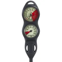 Scubapro 2-Gauge U-Line Tauchkonsole mit Manometer und Tiefenmesser, Metrische Anzeige, Kunststoff