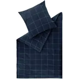 Esprit Flanell Bettwäsche CHECK Navy 155 x 220 cm | Blau