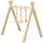 Costway Baby Gym Spielbogen, mit 3 Kinderspielzeugen, klappbar, aus Holz weiß