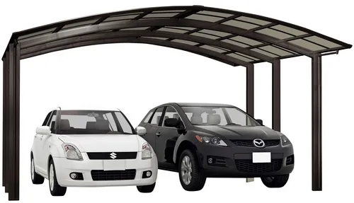 XIMAX Doppelcarport »Portoforte«, Typ 80, Außenmaß BxT: 542,3 x 495,4 cm, braun