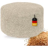 OMNANA® CushyTM Meditationskissen rund – Sitzkissen 10cm/15cm/20cm hoch – Bouclé Yogakissen mit Dinkelfüllung – Bodenkissen, Kissen für Meditation & Entspannung – Made in Germany