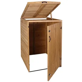 MCW XL 1er-/2er-Mülltonnenverkleidung MCW-H74, Mülltonnenbox, erweiterbar 126x80x98cm Holz MVG ~