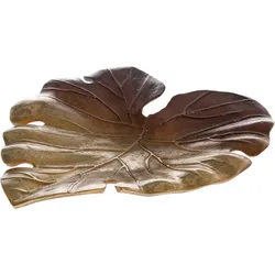 Myflair Möbel & Accessoires Tablett, Schale in Blattform, aus Metall, Wohnzimmer Myflair Möbel & Accessoires bronzefarben