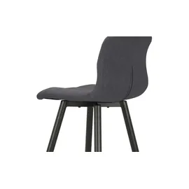 byLIVING Barhocker SIMONE, 2-er Set, Webstoff anthrazit, schwarz