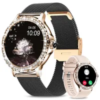 Smartwatch Damen Herren, 1.3 Zoll Smart Watch Kompatibel iOS Android Handy, IP68 Wasserdichte Smartwatch mit Telefonfunktion Blutdruckmessung SpO2 Pulsuhr Schlafmonitor, Fitness Tracker, Geschenk
