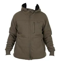 Fox International Collection Sherpa Reißverschlusspullover - Green / Black - L
