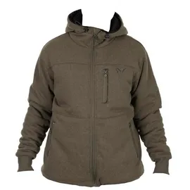 Fox International Collection Sherpa Reißverschlusspullover - Green / Black - L