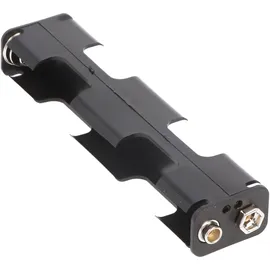 goobay Batteriehalter für 4x Mignon mit Druckknopf – Batterie Halterung Elektronik (Kunststoff)