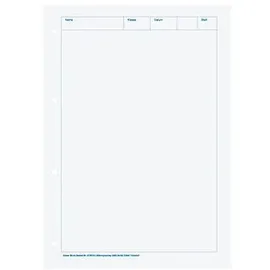 Brunnen Arbeitsblock Kieserblock gelocht DIN A4 blanko Lineatur 14C, 1 Block