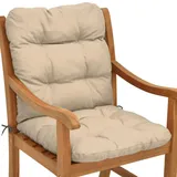 Beautissu Niederlehner Auflage 100 x 50 x 8 cm beige 1 St.