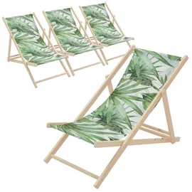 ECD Germany Sonnenliege 57,5 x 83 x 100 cm Weiß