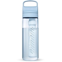 LifeStraw Go Serie - BPA-freie Trinkflasche mit Wasserfilter 650ml für Reisen und den täglichen Gebrauch - entfernt Bakterien, Parasiten, Mikroplastik + verbessert den Geschmack, Icelandic Blue